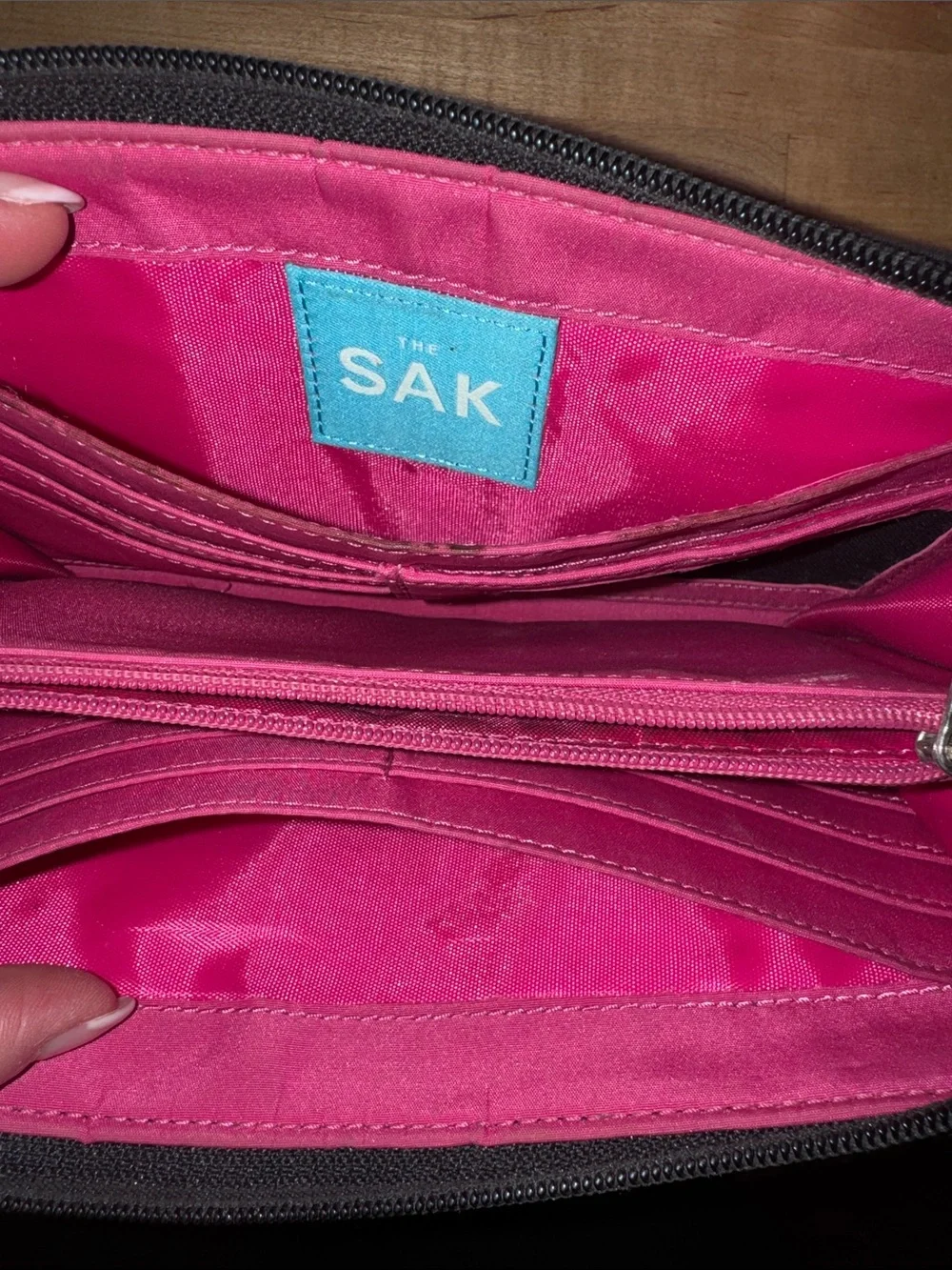 The Sak Black Woven Wristlet Y2K Wallet